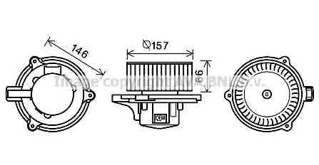 Отопителя салона KA8250 AVA