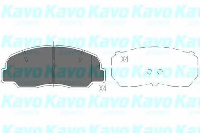 Kavo parts toyota гальмівні колодки пер. land cruiser -96 KBP1504