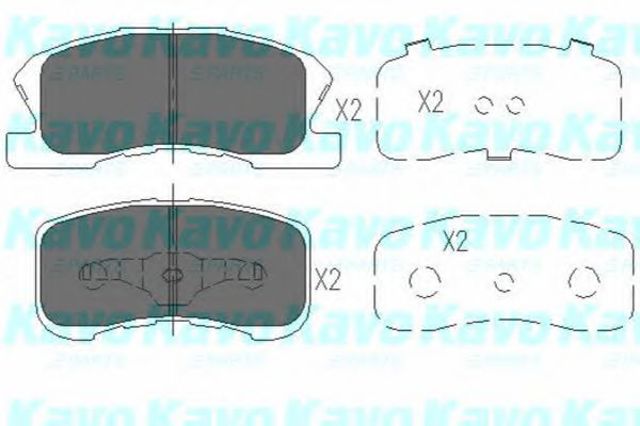 Kavo parts daihatsu тормозные колодки передн. sirion 1.0 99- KBP1508