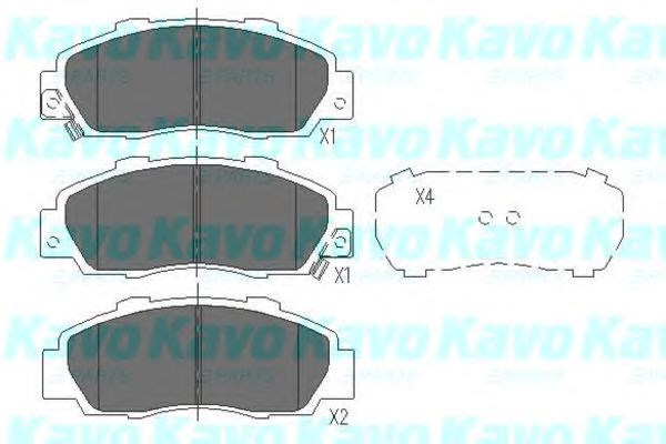 Kavo parts honda тормозные колодки передн. accord 93- KBP2002