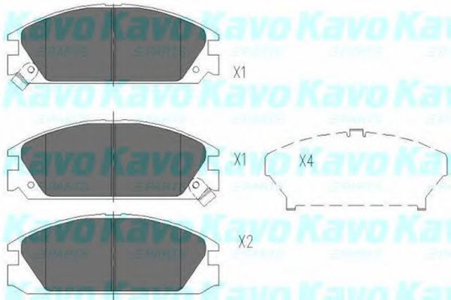 Kavo parts mitsubishi гальмівні колодки передн.l200,l300,pajero i,ii KBP2020