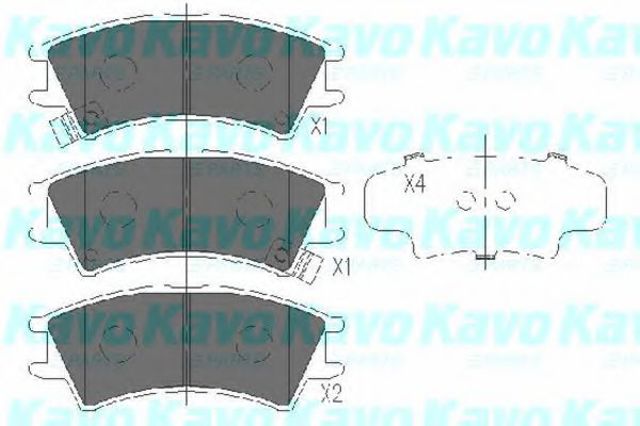 Kavo parts hyundai гальмівні колодки atos 98- KBP3004