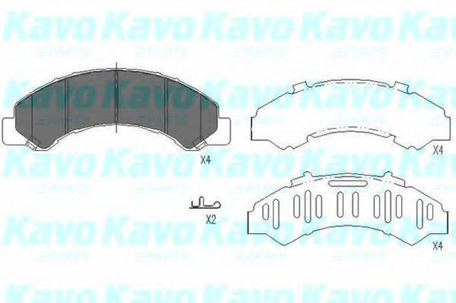 Колодки тормозные задние, дисковые KBP3512 KAVO PARTS