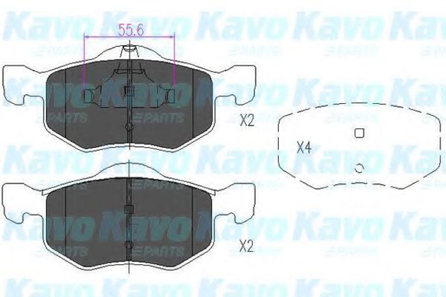 Kavo parts mazda тормозные колодки передн.tribute, ford maverick 01- KBP4541