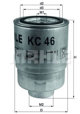 Фільтр паливний mazda 323 iii, v 1.7-2.0 d -98 (вир-во knecht-mahle) KC46