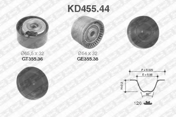 ГРМ ремни, комплект KD45544 SNR