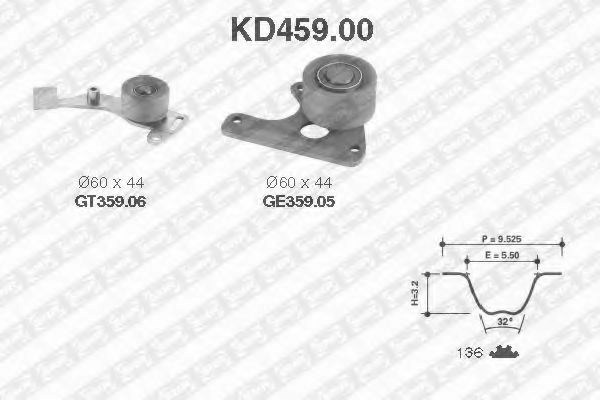 Комплект ремня ГРМ KD45900 SNR