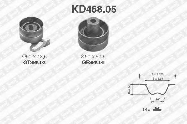 Ремонтний комплект для заміни паса  газорозподільчого механізму KD46805
