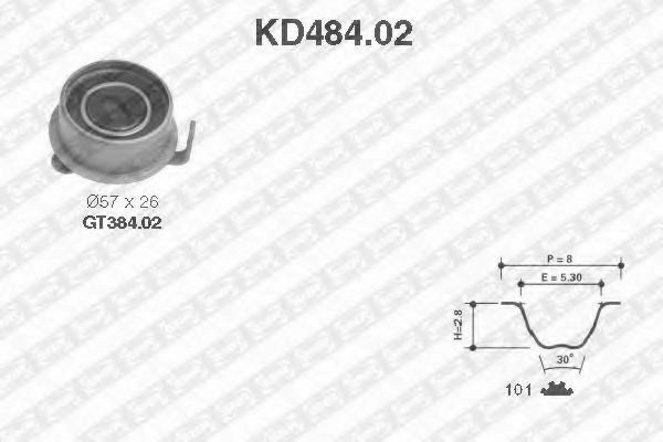 Комплект ременя грм KD48402