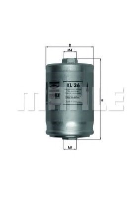 Фільтр паливний audi b4/a4 2.7/a6 97- (бензин) KL36