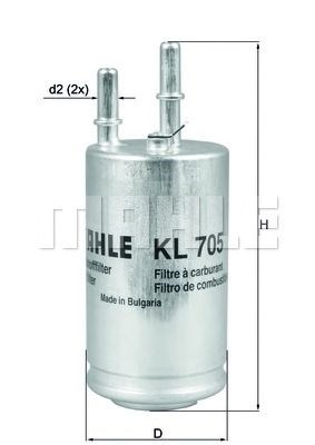 Топливный фильтр KL705 MAHLE