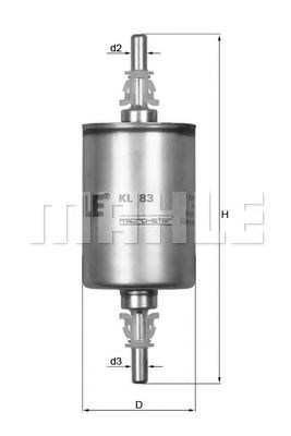 Фільтр паливний combo 01-/astra g/omega b/vectra b/c/lanos/sens/aveo/lacettii/lada (бензин) KL83