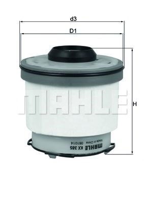 Фильтр топлива KX385D MAHLE