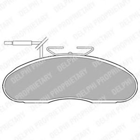 Колодки тормозные передние дисковые LP1105 DELPHI