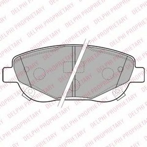 Колодки тормозные передние дисковые LP2207 DELPHI