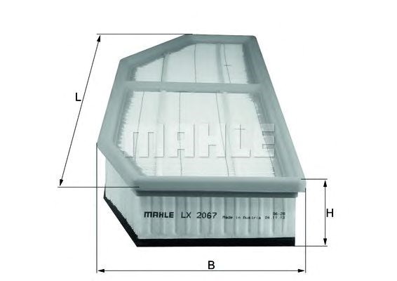 Фильтр воздушный bmw x3 1.8-3.0 d 05-10 (пр-во knecht-mahle) LX2067