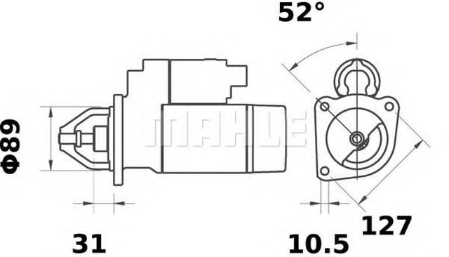 Стартер автомобиля MS232 MAHLE