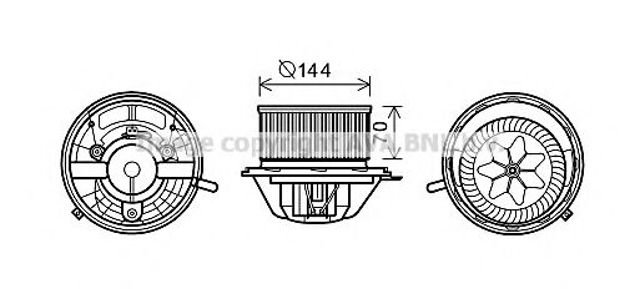 Вентилятор печки MS8607 AVA