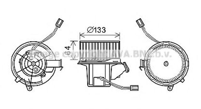 Электромотор печки MS8628 AVA