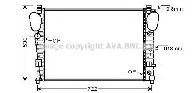 Радиатор охлаждения MSA2309 AVA