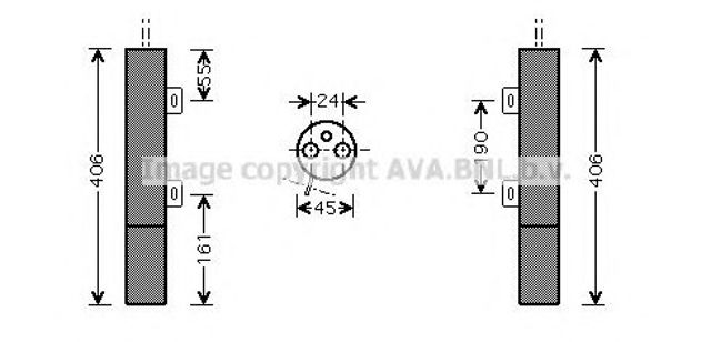 Осушитель кондиционера mb ml164 (06-) 280-450d , gl164 (06-) 320-450d (msd090) ava MSD090