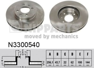 Диск тормозной передний N3300540 NIPPARTS