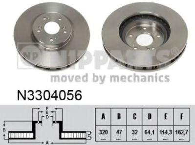 Тормоз дисковый передний N3304056 NIPPARTS