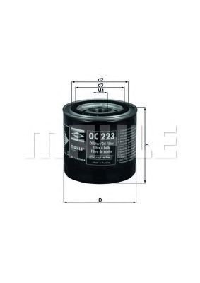 Фильтр масляный двигателя (пр-во knecht-mahle) OC223