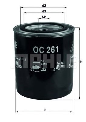 Фільтр оливи OC261