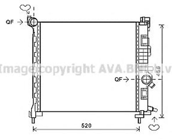 Радиатор OL2561 AVA