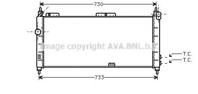 Радиатор охлаждения двигателя OLA2203 AVA