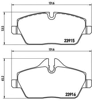 Колодки передние P06034 BREMBO
