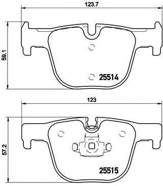 Колодки тормозные задние, дисковые P06072 BREMBO
