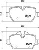 Задние тормозные колодки P06080 BREMBO