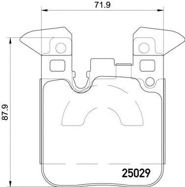 Колодки на тормоз задний дисковый P06087 BREMBO
