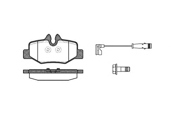 Колодки гальмівні диск. задн. (вир-во remsa) mb vito 639 bosch ver. (p10103.02) woking