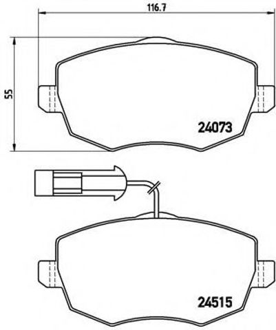 Колодки тормозные дисковые комплект P23127 BREMBO