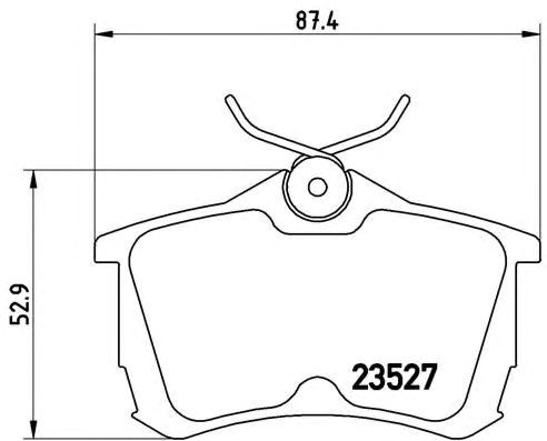 Задние дисковые колодки P28030 BREMBO