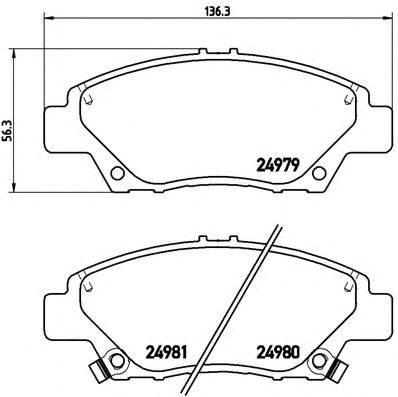 Колодки тормозные дисковые комплект P28050 BREMBO