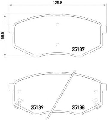 Колодки тормозные передние дисковые P30055 BREMBO