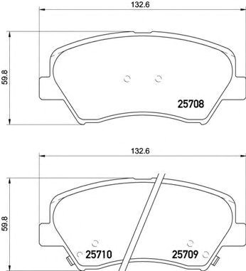 Колодки передние P30073 BREMBO