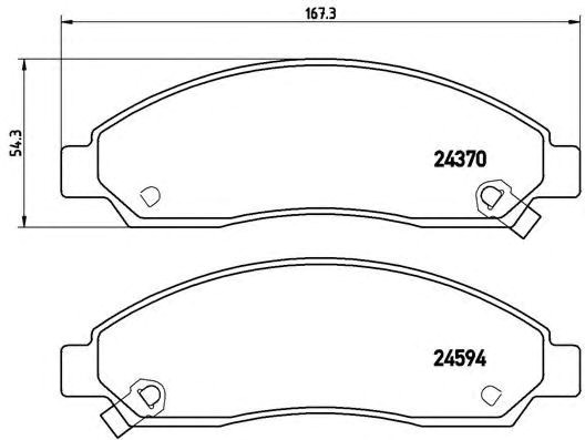 Тормозные колодки P34005 BREMBO