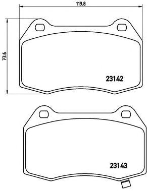 Колодки тормозные дисковые комплект P56047 BREMBO