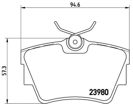 Задние дисковые колодки P59041 BREMBO