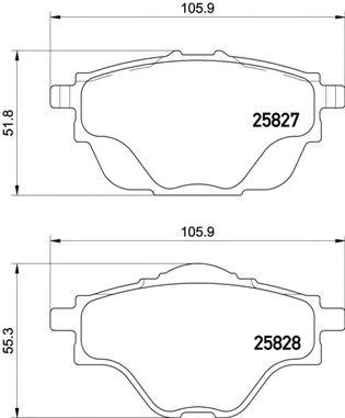 Колодки тормозные задние, дисковые P61124 BREMBO