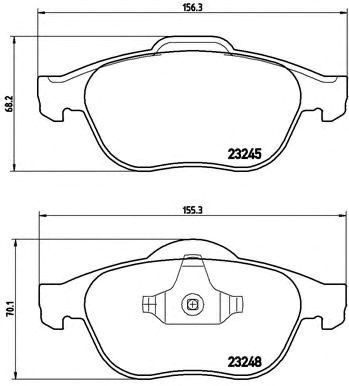 Колодки передние P68032 BREMBO
