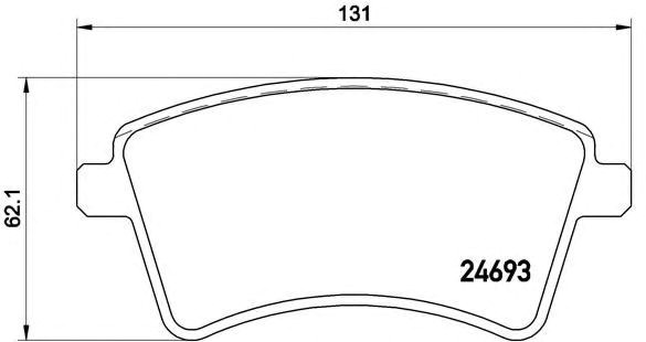 Колодки тормозные дисковые комплект P68044 BREMBO
