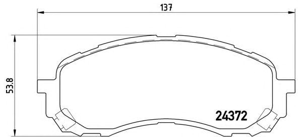 Колодки тормозные дисковые комплект P78015 BREMBO