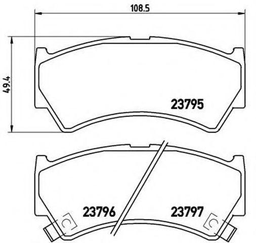 Колодки тормозные дисковые комплект P79013 BREMBO