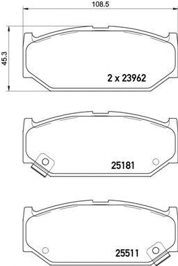 Колодки тормозные передние дисковые P79031 BREMBO